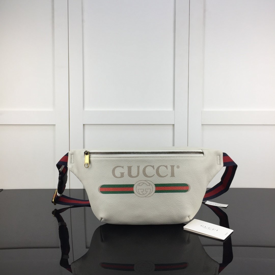 Print leather belt bag on sale